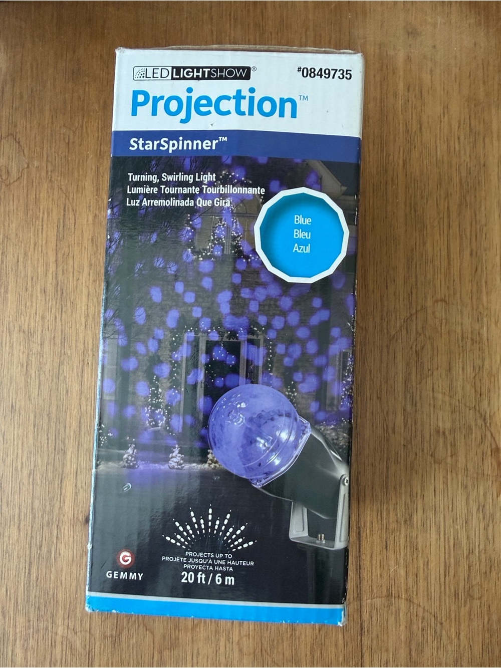Gemmy LED Lightshow Projection StarSpinner Blue turning swirling light - Picture 11 of 16